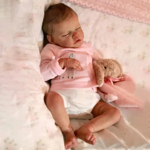 Vista 3 de cosheng Muñecas realistas de bebé recién nacido, muñecas de bebé prematuro realistas de 18 pulgadas con cuerpo de tela suave, muñeca de vinilo