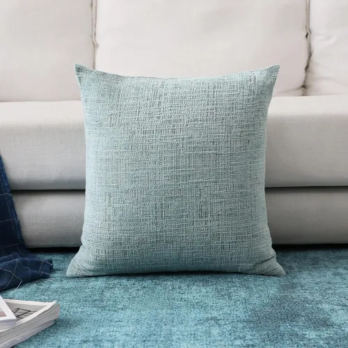 Vista 13 de Home Brilliant - Funda decorativa para cojín, diseño afelpado de terciopelo de felpilla a rayas, 1 pieza Verde Fresco