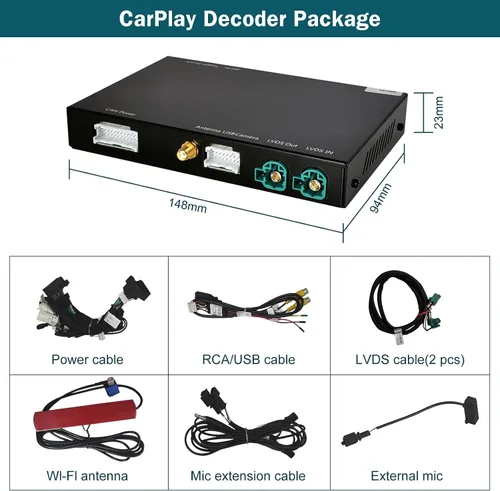 Vista 6 de Kit de reacondicionamiento inalámbrico CarPlay para Mercedes BMW CIC System BMW 1 3 5 6 7 Series X1 X3 X5 X6 Z4 (2008-2012) Android Auto &