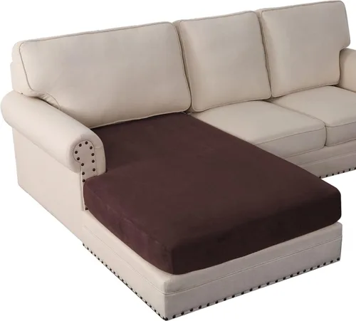 Vista 78 de PrinceDeco Fundas de cojín para sofá, funda elástica y lavable, funda de cojín ajustable de tela de terciopelo antideslizante, protector de muebles