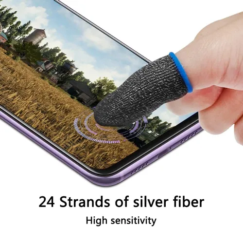 Vista 4 de maxin 40 fundas para dedos para videojuegos, protector de pulgar para jugadores/PUBG, reglas de supervivencia, Knives Out Mobile Game Controller
