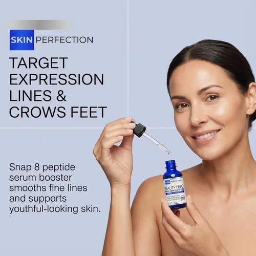 Vista 6 de Skin Perfection Snap 8 Peptide Serum Anti-Aging Serum Booster Línea de Expresión Arrugas DIY Mezcla de péptidos en cualquier crema facial Pies