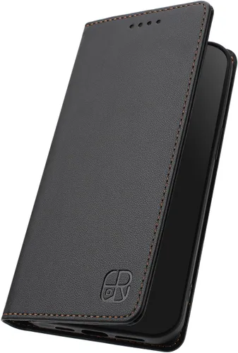 Vista 4 de Compatible con Blackview Oscal Flat 1c Flip Kickstand Magnetic Closure Wallet case Funda Negro