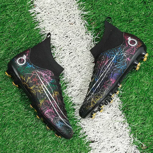Vista 4 de Zapatos de fútbol para hombre, zapatos de fútbol de alta calidad, transpirables, atléticos, profesionales, para jóvenes, niños, zapatos de fútbol