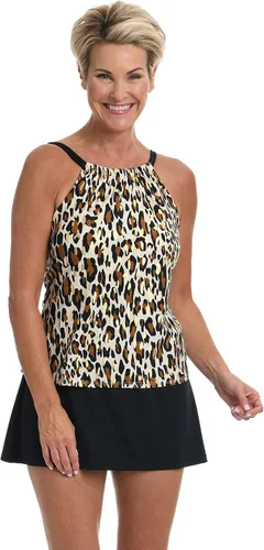 Vista 3 de Traje de baño tankini de cuello alto