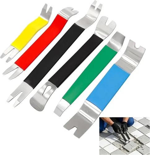 Vista 7 de Saihisday - 6 herramientas de pavimentación, herramienta de extracción multiusos para levantar pavimentadoras Stainless Steel Paver Lifting Tool