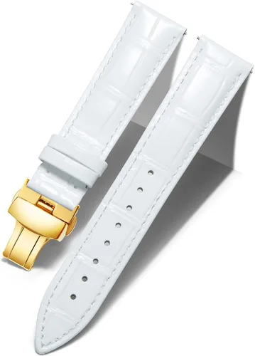 Vista 19 de BINLUN Leather Watch Strap, Quick Release Genuine Leather Replacement Watch Band with Butterfly Deployment Buckle for Men and Women, 12mm-24mm