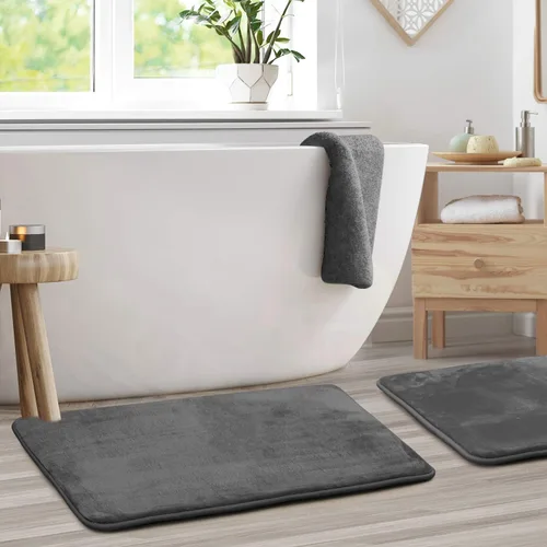 Vista 173 de Clara Clark Alfombra de Baño 24" x 17" - Alfombras de Baño, Tapete de Baño de Espuma Viscoelástica, Afelpado, Acogedor, Ultra Suave, Antideslizante