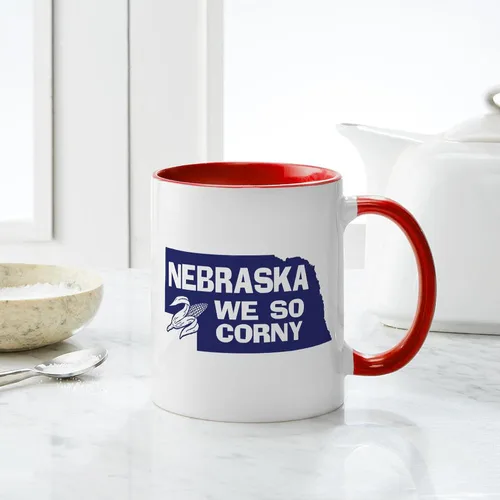 Vista 46 de CafePress I Love Nebraska Taza de café de cerámica de 11 oz (11.0 fl oz)
