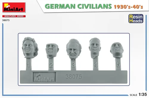 Vista 4 de MiniArt MIN38075 1:35-Alemania Civilians 30-40s (cabeza de resina) Escala Kit