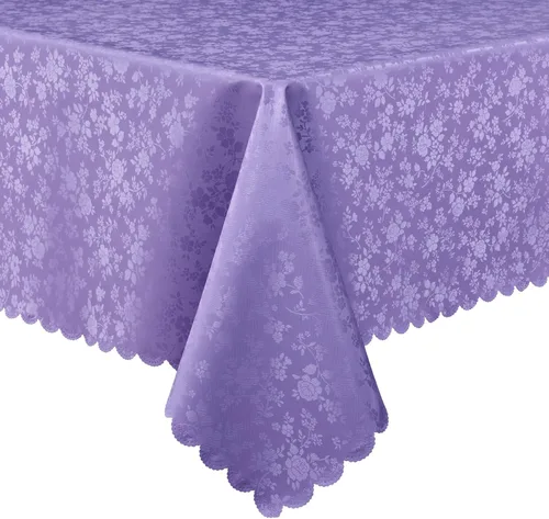 Vista 12 de Smiry Mantel cuadrado, mantel de vinilo resistente al agua, lavable, para cocina y comedor (azul bebé, 54 x 54 pulgadas)
