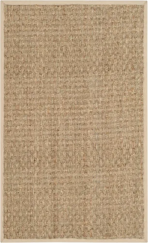 Vista 85 de SAFAVIEH Natural Fiber Collection NF114A - Alfombra de pasillo de hierba marina con patrón de tejido de cesta y borde, de 2 pies 6 pulgadas x 16