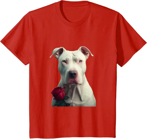 Vista 3 de Dogo Argentino Valentines Day Camiseta, Negro