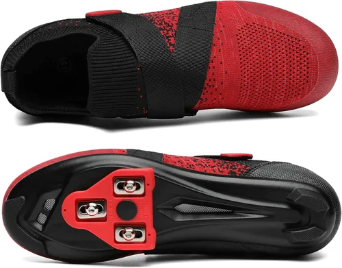 Vista 5 de Zapatos de ciclismo unisex compatibles con Peloton Bike y SPD Indoor Road Riding Ciclismo Zapatos de bicicleta con tacos Delta incluidos