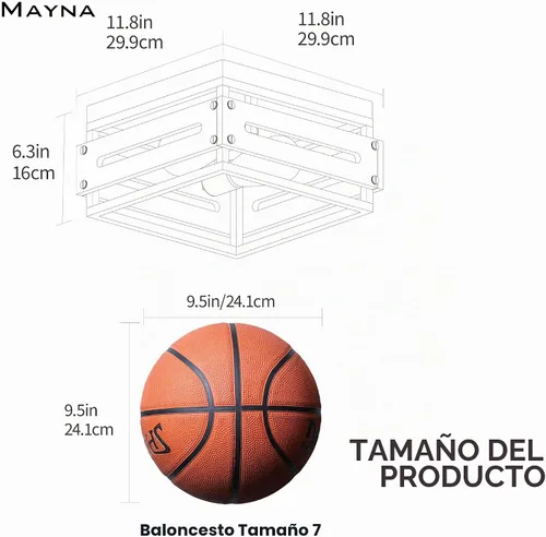 Vista 6 de MAYNA Lámpara de techo de granja, lámpara de techo rústica de 2 luces con montaje empotrado de metal y madera, accesorios de iluminación de pasillo