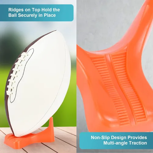 Vista 3 de Eastgoing 6 piezas de camiseta de fútbol estilo patada, soporte de exhibición de fútbol compatible con todos los tamaños de pelota, soporte