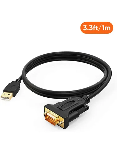 Vista 8 de CableCreation Cable USB a RS232 (chipset FTDI), cable convertidor serie DB9 macho RS-232 de 3 pies para Windows 11, 10, 8.1, 8,7, Vista, XP, 2000