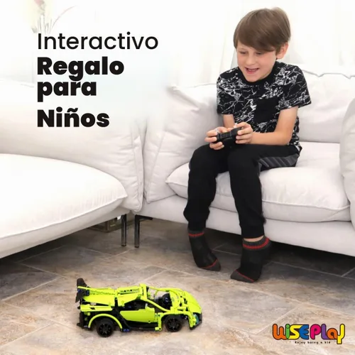 Vista 9 de WISEPLAY Kit de construcción de automóvil a control remoto, 453 piezas de juguete para niños de 8 a 10 años, gran auto a control remoto para niños