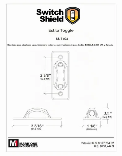 Vista 5 de Protectores de interruptor de luz transparente, paquete de 3, estilo de palanca Cubierta de seguridad para niños Protección para interruptor