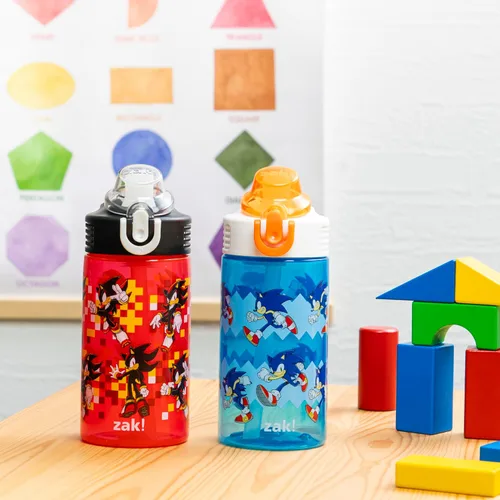 Vista 3 de Zak Designs Sonic Sage - Botella de agua para niños, 16 onzas Sonic & Shadow 2pk