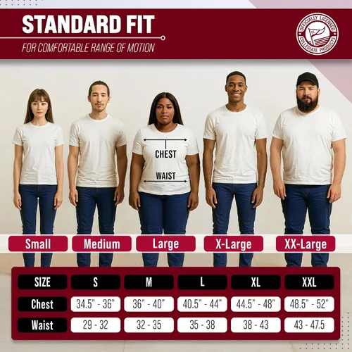 Vista 6 de Campus Colors NCAA - Camiseta de algodón para adulto, unisex, para el día del juego Camiseta con licencia oficial de la NCAA, algodón hilado