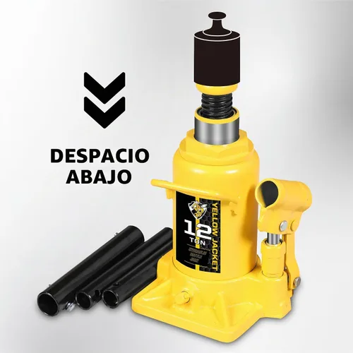 Vista 5 de YELLOW JACKET Gato hidráulico de botella de perfil bajo de 12 toneladas, gato hidráulico de botella soldado (24,000 libras)