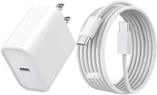 Vista 13 de Cargador para iPhone 17 de carga rápida, cargador rápido USB C y cable tejido USBC a C de 3 pies tipo C para Apple iPhone 17e/17/17 Pro Max/17