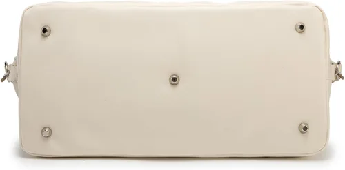 Vista 5 de Kinmac Bolsa de viaje de viaje, bolsa de mano para deportes de fin de semana para el gimnasio (beige)