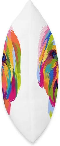 Vista 2 de Cute Pop Art Shih Tzu Gifts Men Women Almohada colorida para el propietario del cachorro de Shih Tzu con retrato de Shih Tzu, 16 x 16 pulgadas
