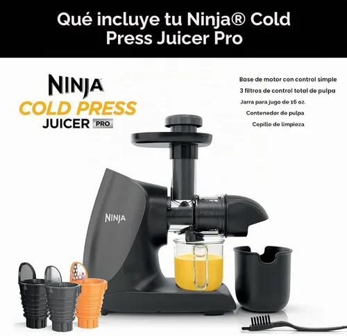 Vista 12 de Ninja JC101 Cold Press Pro Juicer, fácil de limpiar, 1ª generación, grafito