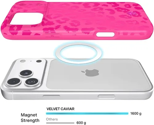 Vista 403 de VELVET CAVIAR Funda para iPhone 15, compatible con MagSafe, probada contra caídas de 10 pies, fundas protectoras de diseño, leopardo color rosa