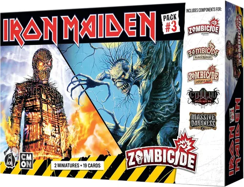 Vista 2 de Zombicide Iron Maiden - Paquete de personajes #3 - ¡Miedo a la oscuridad y las miniaturas de hombre de mimbre! Juego de mesa de estrategia