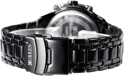 Vista 4 de CURREN - Reloj de pulsera unisex estilo deportivo, color negro y blanco