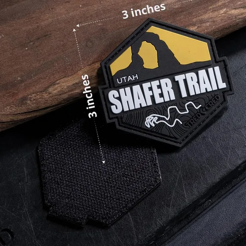 Vista 6 de Parche Yankee Boy Basin Trail de PVC de goma todoterreno con gancho y bucle