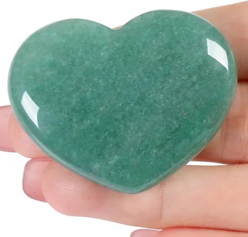 Vista 9 de MAIBAOTA 45 mm Cristal Corazón de Roca Piedra Grande Cristales de Sanación Regalos para Mujeres Piedra Natural Reiki Gema Pulida Rocas