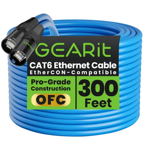 Vista 34 de GEARit Cable Ethercon CAT6 blindado (3 pies) de audio profesional e iluminación RJ45 EtherCON Cable compatible con EtherCON para estudio, escenario