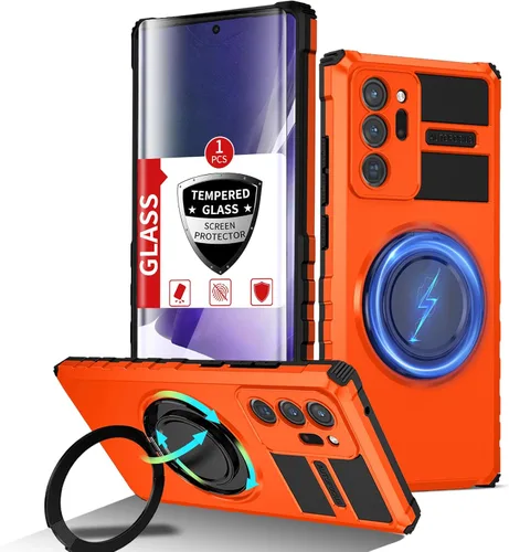 Vista 33 de Funda magnética para Samsung Galaxy Note 20 Ultra compatible con carga inalámbrica MagSafe, con 1 protector de pantalla, anillo de soporte integrado