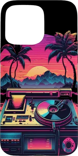 Vista 27 de AV Technician Turntable Audio Sound Record Vinyl Synthwave Case for iPhone 15 Plus