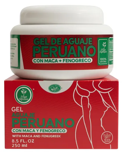Vista 6 de Gel Aguaje con Maca y Alholva – 8.5 fl oz – Mejora del busto y glúteos para mujer – Gel tonificante y reafirmante – Ingredientes herbales naturales