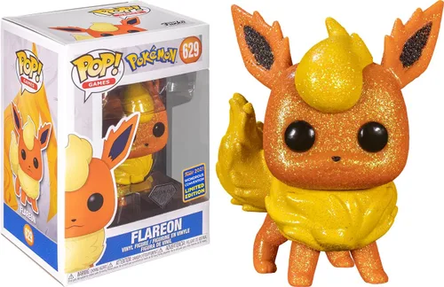 Vista 2 de Pokemon: Flareon (Diamond Glitter) - Figura de vinilo Pop!