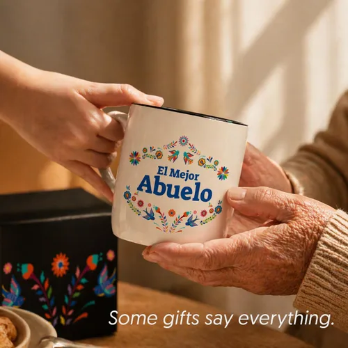Vista 3 de Triple Gifffted Taza de café del mejor abuelo del mundo, El Mejor Abuelo Ideas de regalos en español para Navidad, Día del Padre, Navidad