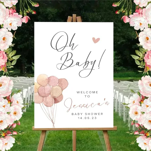 Vista 3 de Theme My Party Tablero de bienvenida personalizado para baby shower, tablero de bienvenida para baby shower, letrero de bienvenida personalizado