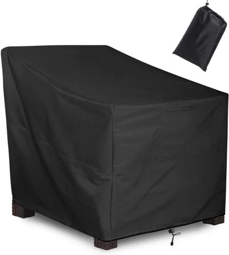 Vista 8 de ALSTER Fundas para Sillas de Patio Impermeables, Fundas para Sillas de Exterior (32" L x 37" A x 36" Al), Fundas de Muebles Negras Duraderas e