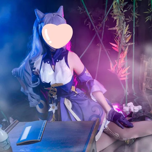 Vista 5 de MBETA Genshin Impact Cosplay - Conjunto de todos los personajes para zapatos peluca Keqing disfraz de fiesta de cosplay ropa de Halloween adecuada