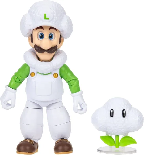 Vista 19 de Super Mario Galaxy Movie Bowser Jr., figura de acción de 5 pulgadas y pincel