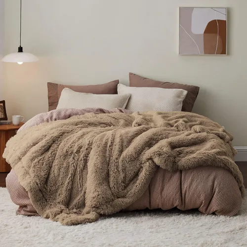 Vista 28 de Bedsure GentleSoft Manta de Tiro de Piel Sintética Esponjosa y Suave para Sofá, Forro Polar Sherpa Suave Regalos Acogedores para Mujeres, Manta