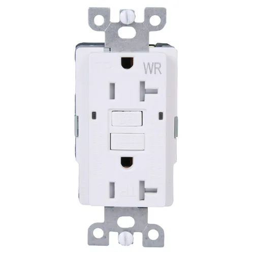 Vista 3 de LGL - Toma de corriente dúplex GFCI de 20 amperios y 125 V de autocomprobación, resistente a manipulaciones, resistente a la intemperie