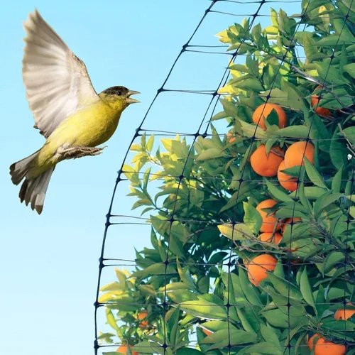 Vista 3 de Feitore - Red de malla para ciervos, 7 x 100 pies, red de protección anti pájaros, red de jardín reutilizable, protección para plantas, árboles