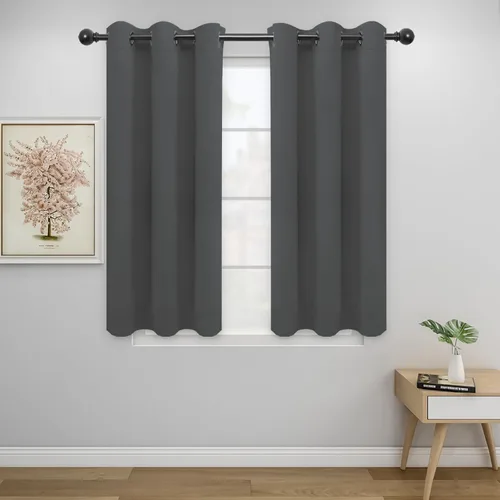 Vista 211 de Easy-Going - Cortinas opacas para dormitorio, aislamiento térmico sólido con ojales, cortinas de ventana para reducción de ruido, cortinas