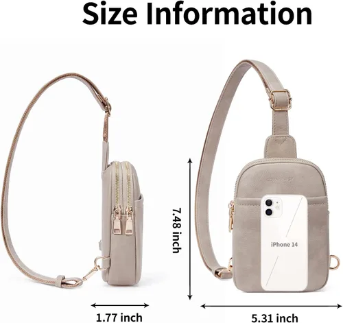 Vista 2 de CORALDAISY Fanny Pack Crossbody Bags for Women Fanny Packs for Women Sling Bag Belt Bag for Women cross body bag purses for women Vegan Leather